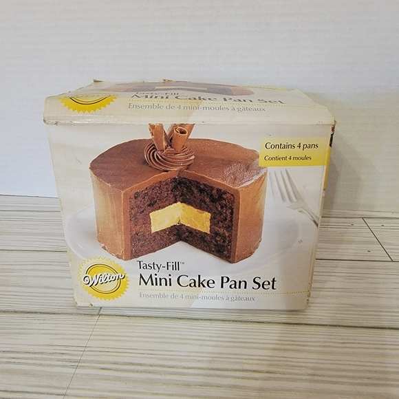 Wilton Kitchen Wilton Tastyfill Mini Cake Pan Set Contains 4 Pans
